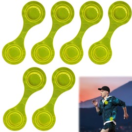 Elfinfi Pack of 6 Magnetic Reflectors, Children's Reflectors Can Maximise Visibility, Reflector Clips Pendant for Backpack, Jacket, Clothing, Pram, Jogging, Bicycle