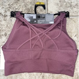 Avia NWT Womens Avia Blush Pink Seamless High Neck Sports Bra Size Medium
