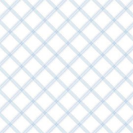 Manhattan Comfort NWPP35543 Clermont Vinyl Plaid Wallpaper Roll, Blue