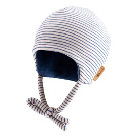 Sterntaler Unisex Beanie Striped Without, cobalt blue