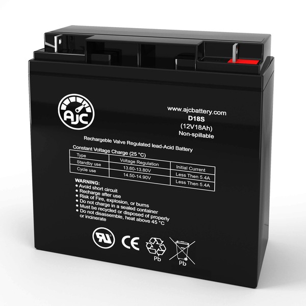 CruzIn Cooler 500 Watt 12V 18Ah Electric Scooter Battery - This is an AJC Brand Replacement