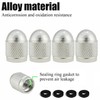 Silver Dome Aluminum Tire Valve Stem Caps with Neoprene O-Ring