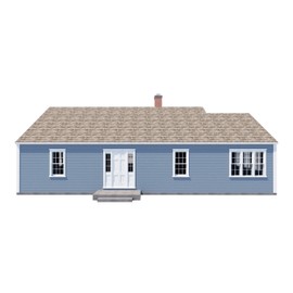 3 Bedroom Farmhouse Plans - DIY Farm House Country Home 1248 sq/ft Build Your Own
