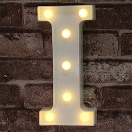 LED Marquee Letter Lights Alphabet Light Up I Sign for Wedding Home Party Bar Decoration I
