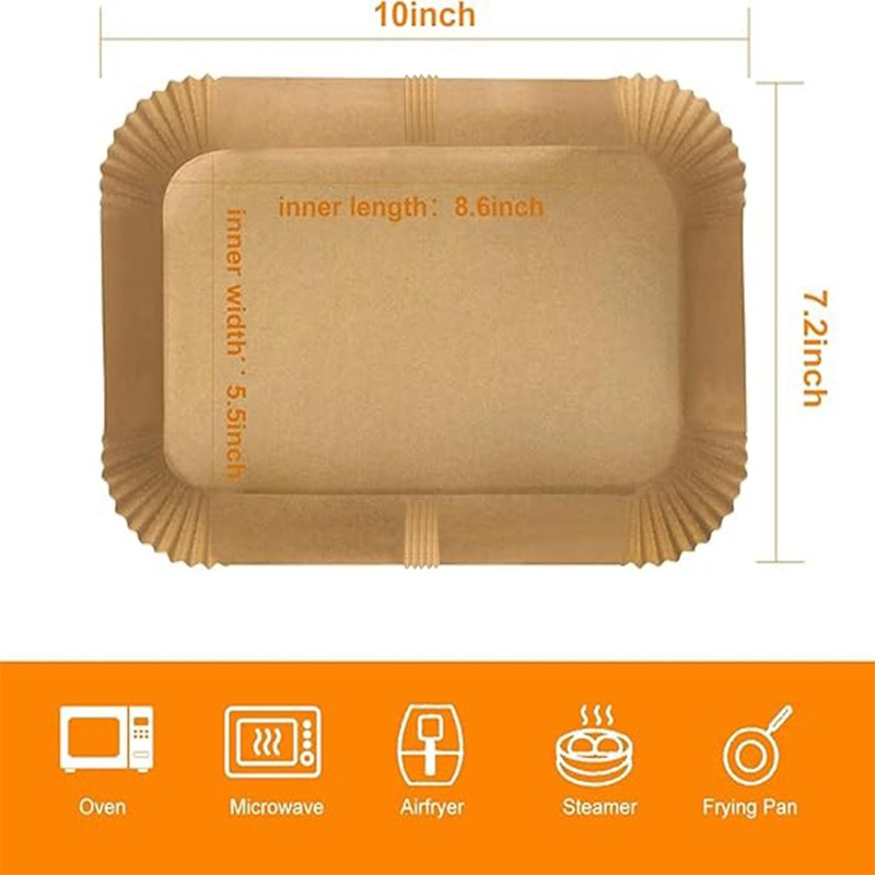 100 Pcs Air Fryer Disposable Liners,Air Fryer Liners Rectangle,Air Fryer