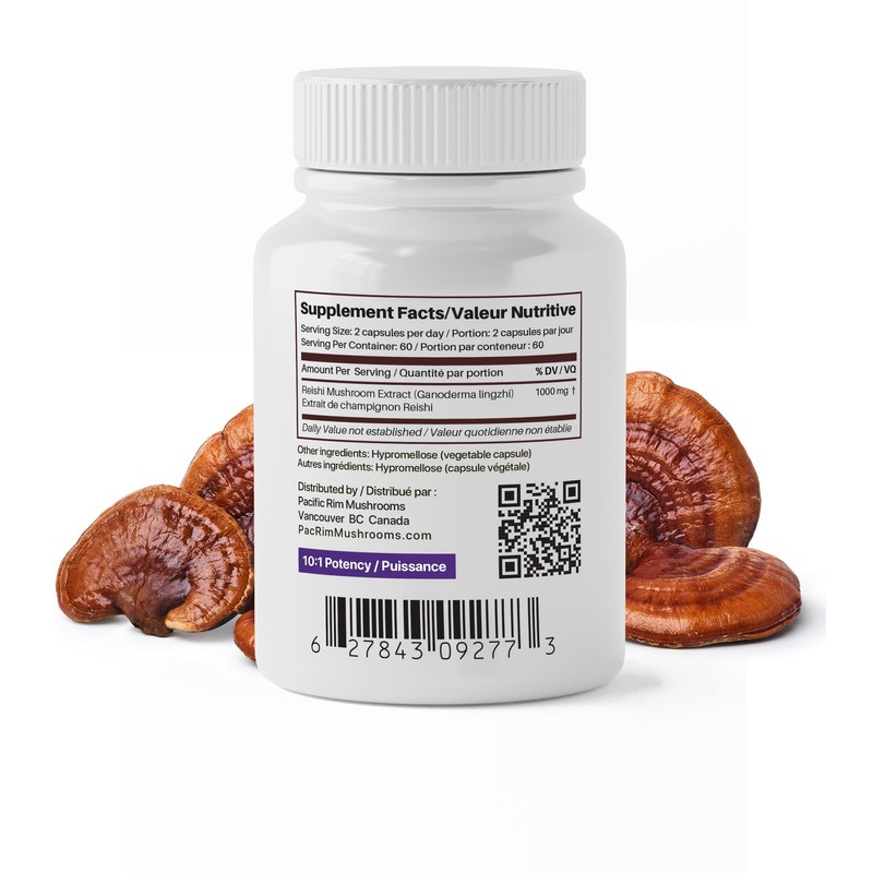 Pacific Rim Mushrooms Reishi Mushroom Capsules by Pacific Rim Mushrooms
