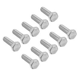 10 Pcs M8 Hex Bolt M8-1.25 x 25mm UNC Hex Head Screw Bolts A2-70(304) Stainless Steel Fully Threaded Hex Tap Bolts，Plain Finish，Fully Threaded (M8 x 25mm)
