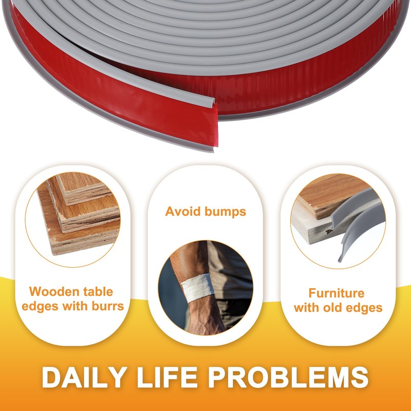 MECCANIXITY TPE U-Shape Edge Banding Self Adhesive Flexible Veneer Edging