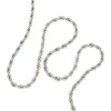 Renaiz Rhodium Plated Twisted Rope Necklace for Women, 16-18 Inch