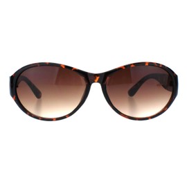 Womens Fashion Sunglasses Stylish Oval Frame Luxury Design UV400 Tortoise, Brown
