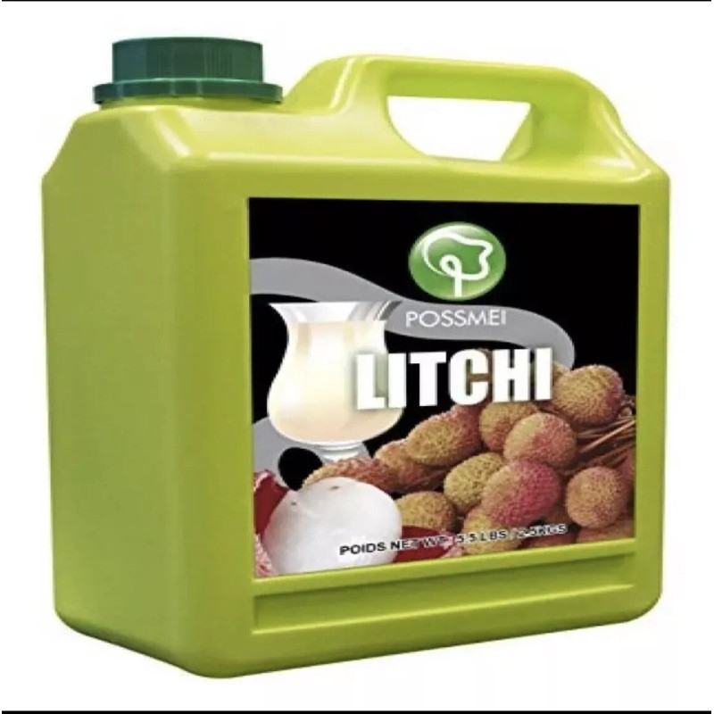 Imported Possmei Flavored Syrup, Litchi, 5.5 Pound Imported from Taiwan