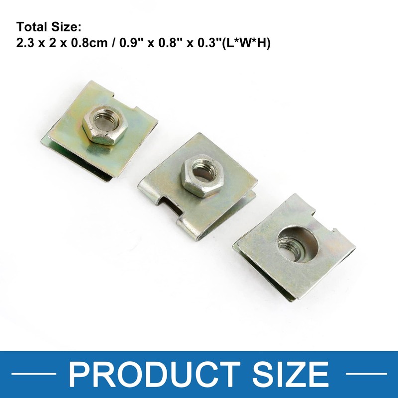 A ABSOPRO Spring Metal Plate U Shape Clips Speed Nuts