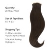 HOTBANANA Tape in Hair Extensions, 12 Inch 20pcs Light Dark