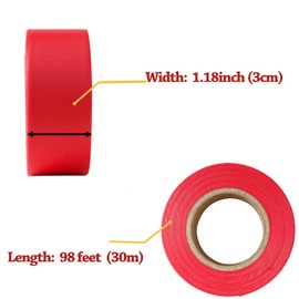 GEYYANG Flagging Tape,3.35 Mil Thick,8 Assorted Colors,1-3/16" x 98ft(Total 787ft) - Neon Marking Tape for Survey Boundaries, Trees and Hazardous Areas - Weatherproof and Fade-Resistant