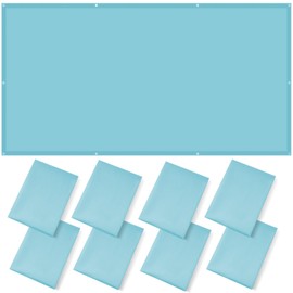 ANGSYLTH 8 Pcs Fluorescent Light Covers - 4 x 2 Feet Light Covers for Ceiling Lights Classroom, Magnetic Light Filters for Office, Hospitals, Home. (Light Blue)