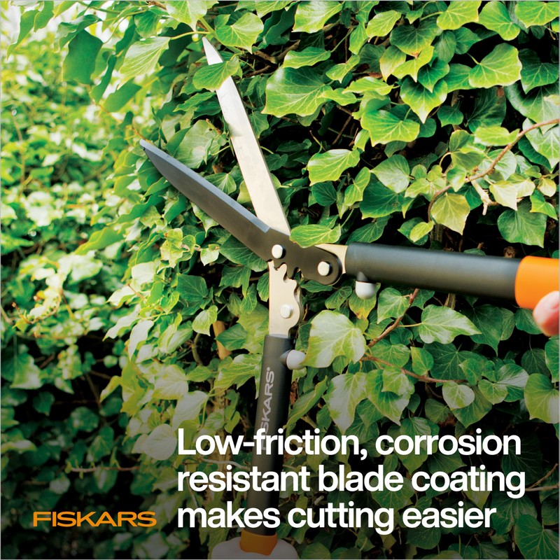 Fiskars PowerGear Hedge Shears - 23" Stainless Steel Blades -