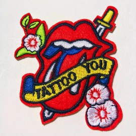 iron on patch:Tattoo you rolling tonuge