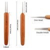 2Pcs Dreadlock Crochet Hook,Soft Touch Steel 0.5mm Crochet Hook,Dreads Dreadlock