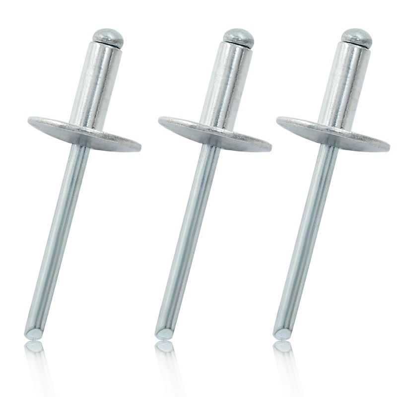 Zorveiio 60 Pcs 3/16" x 5/8" Large Flange Aluminum Blind