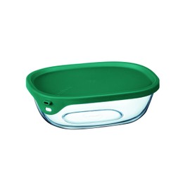 Luminarc Nest & Store Container Rectangular, Sodo tensionado, Green Rectangular 115 Centilitros green
