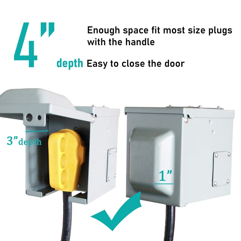 X-Haibei 50 Amp RV Power Outlet Box 125/250 Volt, NEMA
