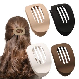 Hair Claws - Flat Hair Clips -4P Ergonomic Claw Clips for Women Comfortable Curved Design, Stylish & Secure
