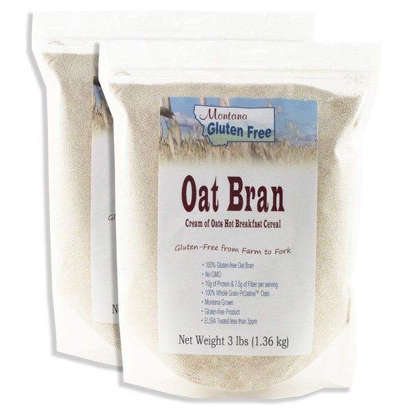 Gluten Free Oat Bran - 2 Pack of 3 Pound Bags