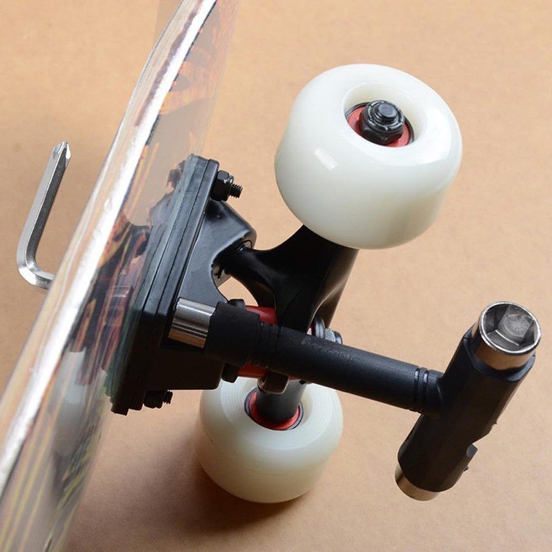 All-in-One Skateboard Tool, Multifunctional Skateboard Maintenance, Allen Wrench, T-Shaped Spanner,