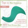 Runature tape-in extensions, real hair, colourful tape-in hair extensions, real