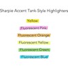 Sharpie Tank Highlighters, Chisel Tip, Assorted Fluorescent, 20 Count (25018)