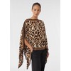 comma Chiffon-Poncho mit All-Over-Print schwarz OneSize