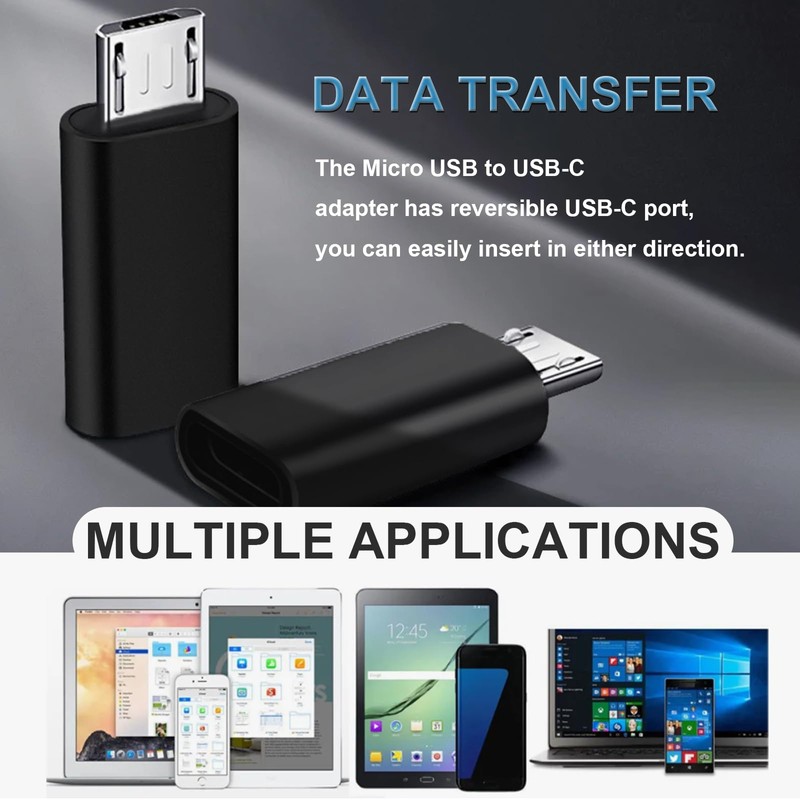 ASIRYVA 2 Pack USB C to Micro USB, USBC Type