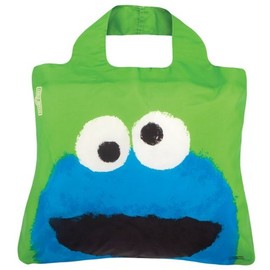 Set of 5 Sesame St Cookie Monster, Envirosax Foldable Quality Shopping Reusable Grocery Bags Tote Eco-Friendly Machine Washable. For Travel, Arts, Crafts, Multi Use
