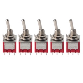 5Pcs ONON 2 Position Toggle Switch 3PDT 9 Pin 6mm 2A/250VAC 5A/125VAC