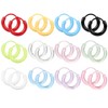12 Pairs Colorful Plastic Hoop Earrings Clear Sports Earring for
