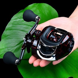 Metal Baitcasting Reel, 18+1 Ball Bearing 7.2:1 Gear Ratio Fishing Reel, Fishing Accessories for Outdoor Fishing - Color: Black, Specification: Left