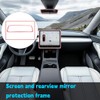 QKWL 2PCS Screen And Mirror Protection Frames, Model Y Screen