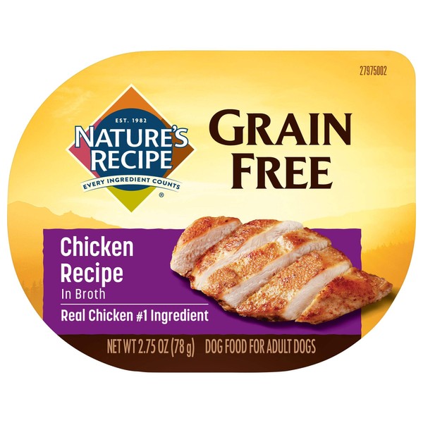 Nature's Recipe Grain Free Wet Dog Food, Chicken in Broth