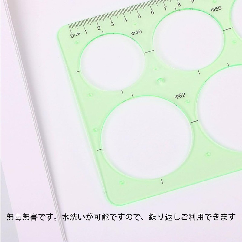 FsGrg Circle Ruler Template Ruler Drafting Tools Durable Accurate Easy