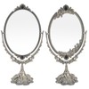 MakeUp Mirror EuropeanStyle Metal Retro DoubleSided Mirror for Bathroom Bedroom