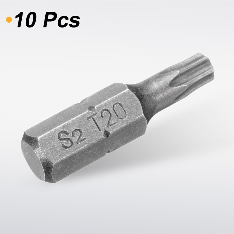 sourcing map 10pcs T20 Torx Screwdriver Bit 1/4" Hex Shank