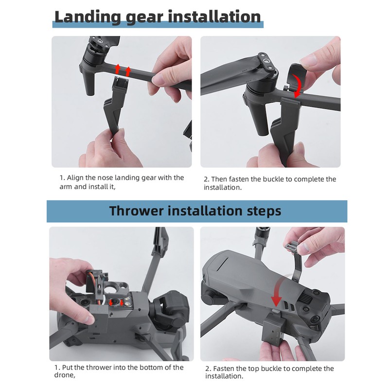 Airdrop System with Landing Gear Drone Thrower Wedding Proposal Delivery