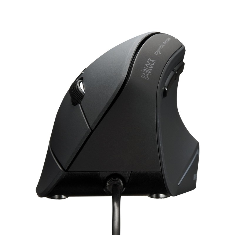 Sanwa Supply MA-ERGK9 Antibacterial Quiet Wired Ergonomic Mouse