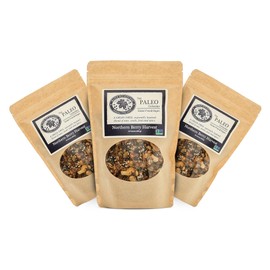 Maple Nut Kitchen Northern Berry Harvest Granola - Blueberries, Walnuts, Seeds, Maple & Vanilla Delight | 3-Pack (The PALEO Collection)