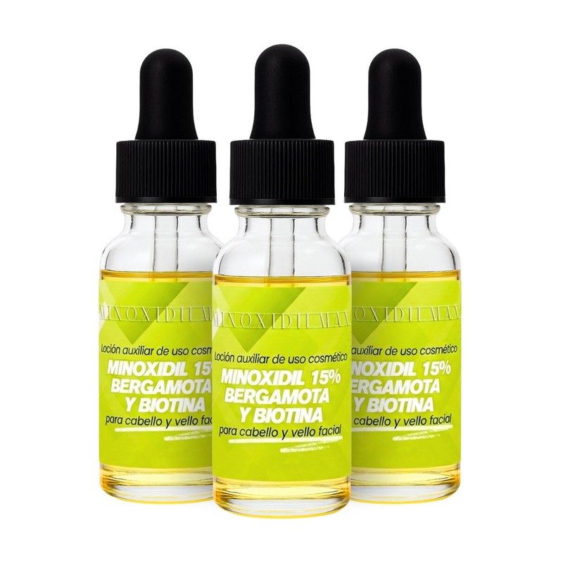 MinoxidilMax Fórmula Patentada para Cabello y Barba, Set de 3