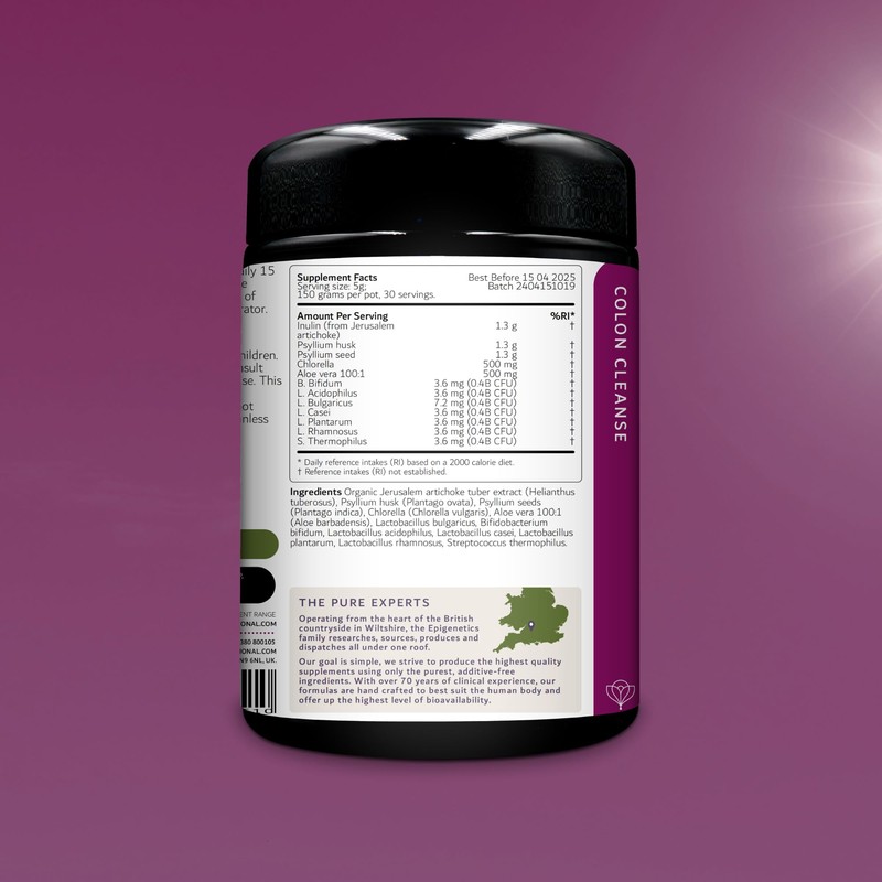 Colon Cleanse 150g (Jar) | Complete Gut Detox + Recolonizing