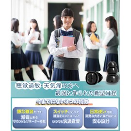 KsGear [Best Made for Sensitive Hearing and Weather Disease], Ear Plugs with Air Penetration, Easy to Release Pressure, No Closure Feeling, Perfect for Kids, HSP Earplugs, No Charging Required