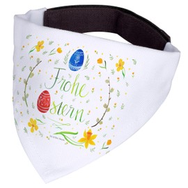 Mr. & Mrs. Panda Dog Bandana L Frohe Ostern, Gift, Willow Kittens. Lettering, Easter Nest, Easter Bunny, Painted Easter Eggs, Easter Greetings, Large, Large Dogs