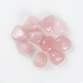 Nvzi 10 Packs of Brazilian Tumbled Polished Natural Rose Quartz Stones, Crystals and Healing Stones Quartz Bulk for Wicca, Reiki, Healing Energy, Chakra Stones, Witchcraft Supplies