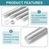 sourcing map 2pcs Fully Threaded Rod, M8 x 350mm 201